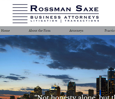 Rossman Saxe - Web Design